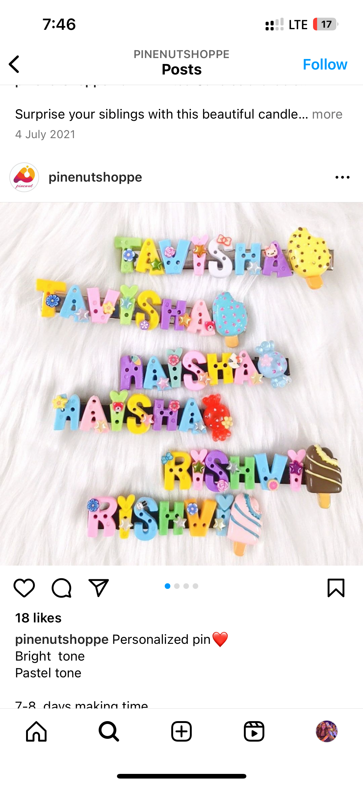 Personalised Hairclip (Prepaid only)